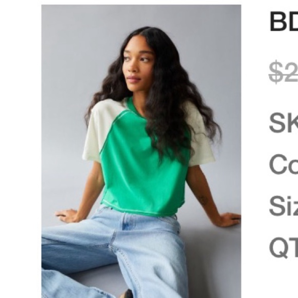 BDG Shelby Colorblock Tee